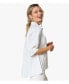 Фото #3 товара Women's Oversized Yarn Dye Stripe Wear Anywhere Shirt