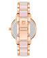 ფოტო #3 პროდუქტის Women's Quartz Rose Gold-Tone Alloy and Iridescent Acetate Link Watch, 37mm