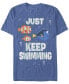 Men's Just Swimming Short Sleeve Crew T-shirt Синий, S - фото #1