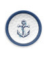 Melamine Nautical Anchor Appetizer Plates, Set of 4