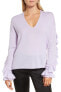 Фото #1 товара Lewit Ruffle Sleeve Cashmere Sweater Women's Sz. Small 152081