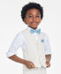 ფოტო #2 პროდუქტის Little Boys Machine Washable Natural-Linen-Look Vest, Shirt, Pants, Bowtie and Pocket Square, 5 Piece Set