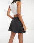 ASOS DESIGN pleated mini skirt in washed black 36 - фото #8