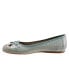 Фото #4 товара Softwalk Napa Laser S1806-373 Womens Blue Leather Ballet Flats Shoes 5.5