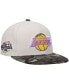 Фото #2 товара Men's Cream Los Angeles Lakers Hardwood Classics 2010 NBA Finals Patch Off White Camo Fitted Hat