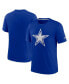 Men's Royal Distressed Dallas Cowboys Playback Logo Tri-Blend T-shirt