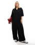 ASOS DESIGN Curve slouchy oversized jumpsuit in black