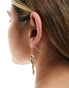 Accessorize wavey drop earrings in gold