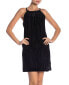 Фото #1 товара Max Studio 154225 Women's Velvet Devore Tonal Printed Dress Black Sz. Medium