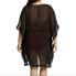 Фото #2 товара Bleu Rod Beattie Chiffon Caftan Cover Up, from Gypset Size 2X Black