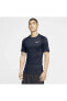 Фото #1 товара Pro Men's Tight-fit Short-sleeve Top Mavi T-shirt
