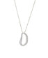 ფოტო #1 პროდუქტის Infinity Pave Irregular Hoop Pendant Necklace