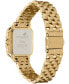 Women's Soft Square Gold-Tone Stainless Steel Bracelet Watch 28mm