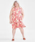 Фото #1 товара Plus Size Printed Flip-Flop Dress, Created for Macy's