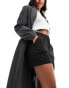 Фото #2 товара Pimkie high waisted tailored shorts in grey pinstripes