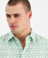 Men's Ray Medallion Linen Short Sleeve Shirt, Created for Macy's