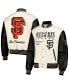 Фото #1 товара Men's White San Francisco Giants Full-Snap Varsity Jacket