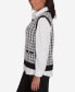 ფოტო #4 პროდუქტის Runway Ready Women's Houndstooth Two in One Vest