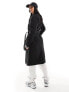 Noisy May Petite longline trench coat in black M - фото #5