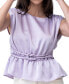 ფოტო #1 პროდუქტის Women's Belted Peplum Top