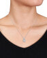 ფოტო #3 პროდუქტის Created White Sapphire (1 4/5 ct. t.w.) Sterling Silver, Teardrop Halo Necklace