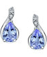 Фото #1 товара Tanzanite (7/8 ct. t.w.) & Diamond Accent Stud Earrings in 14k White Gold