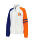 Women's White Denver Broncos Curve Ball Raglan Full-Zip Track Jacket