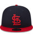 Фото #4 товара Men's Navy St. Louis Cardinals 2024 Batting Practice 9FIFTY Snapback Hat