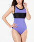 Фото #1 товара Nike 260688 Women's Sport Mesh High-Neck One-Piece Swimsuit Size Small