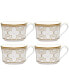 Trefolio Gold Set of 4 Cups, Service For 4