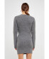 ფოტო #3 პროდუქტის Women's Embellished Sweater Dress
