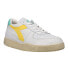 Фото #2 товара Diadora Mi Basket Low Used Lace Up Mens White, Yellow Sneakers Casual Shoes 179