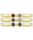 Фото #3 товара Кольцо Macy's Multi-Gemstone Stackable Cuff s