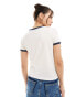 Фото #3 товара Superdry Athletic essentials beach graphic ringer t-shirt in off white