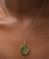 Фото #2 товара Macy's jade Double Happiness Inlay Pendant Neckalce in 14k Gold-Plated Sterling Silver, 18" + 2" extender