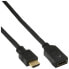 Фото #1 товара InLine HDMI cable - High Speed HDMI Cable - M/F - black - golden contacts - 1m