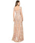 Фото #2 товара Women's Long Flutter Sleeves Beaded Dress