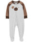 Фото #1 товара Baby Dog Fleece Zip-Up Footie Sleep & Play Pajamas Preemie (Up to 6lbs)