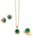 ფოტო #5 პროდუქტის Royalty Inspired by EFFY® Sapphire (1-9/10 ct. t.w.) and Diamond (3/8 ct. t.w.) Oval Pendant in 14k White Gold and 14k Yellow Gold, Created for Macy's (Also available in Emerald)