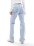 Фото #2 товара Stradivarius STR comfort fit straight leg jean in light blue