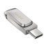 SanDisk Ultra Dual Drive Luxe - 256 GB - USB Type-A / USB Type-C - 3.2 Gen 1 (3.1 Gen 1) - 150 MB/s - Swivel - Stainless steel