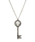 ფოტო #1 პროდუქტის Symbols of Faith Imitation Pearl Key Cross Necklace