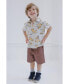 Boys Polo Shirt and Twill Shorts Outfit Set to (2T - 10-12) Simba, brown, 7-8 - фото #5