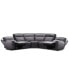 Фото #8 товара Dextan Leather 5-Pc. Sectional with 2 Power Recliners, Created for Macy's