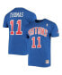 Фото #2 товара Men's Isiah Thomas Blue Detroit Pistons Hardwood Classics Stitch Name and Number T-shirt