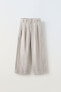 Darted linen trousers