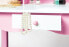 Фото #8 товара Детский гримо-столик Pinolino Jasmin, с зеркалом, 1 ящиком, 1 полкой, 1 столиком, в комплекте с табуретом, розовый и белый.