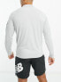 New Balance Tenacity Grit 1/4 zip long sleeve football top in grey