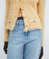 ფოტო #3 პროდუქტის Women's Pocket Tweed Cardigan