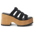 Фото #1 товара BEACH by Matisse Daze Platform Heels Womens Black Casual Sandals DAZE-815
